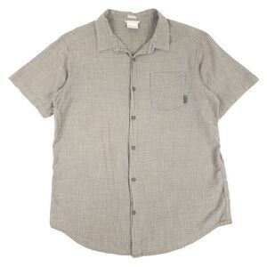 COLUMBIA Under‎ Expose Yarn Dye Short Sleeve Button Down Shirt Mens Large Taupe